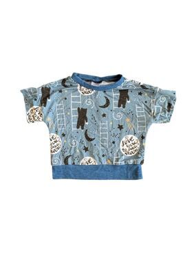 🇨🇦 Stiletto Makes Handmade "Love you to the moon and back" Bamboo T-shirt 3-6m
